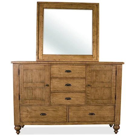 Door Dresser & Landscape Mirror